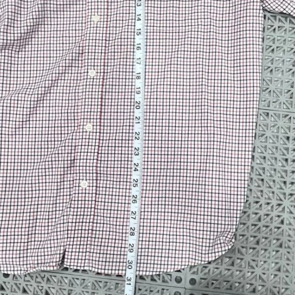 Biltmore Button Down Shirt Mens XL White Navy Orange‎ Check Performance Stretch